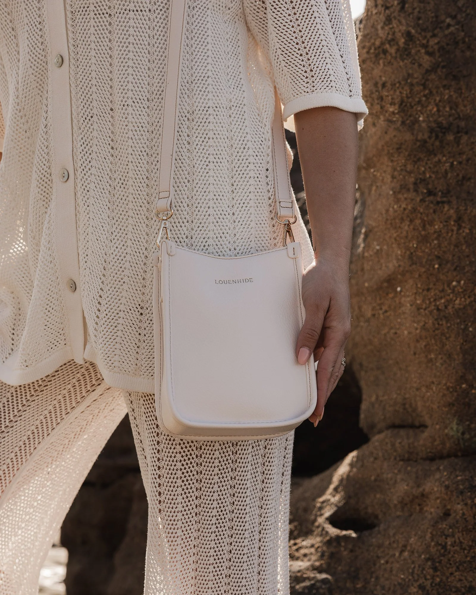 Parker Logo Crossbody Bag - Vanilla - Image 8