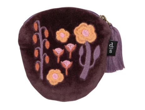 Petal Power Embroidered Coin Purse