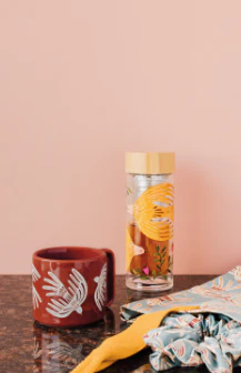 Plume Glass Tea Infuser Bottle - Image 2