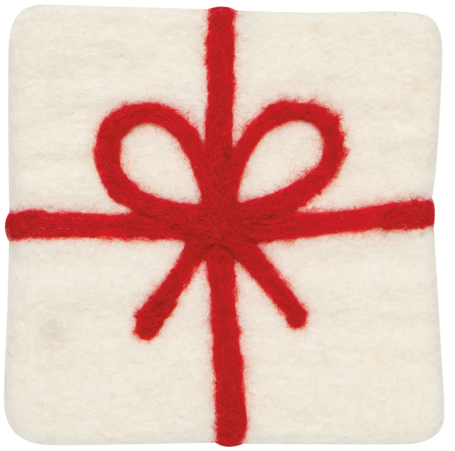 Presents Christmas Felt Wool Coaster - Image 2