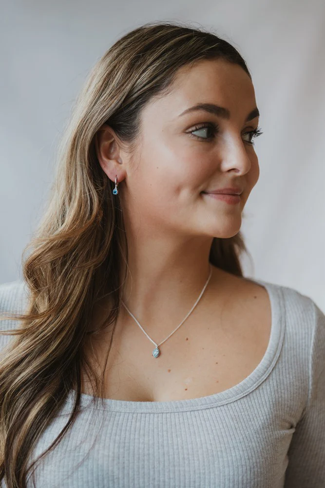 Prism Hoops - Gold/Sky Blue - Image 2