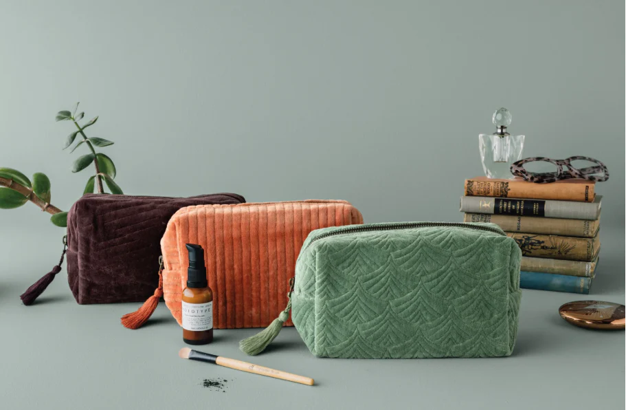 Quilted Cosmetic Bag - Copper - Image 2