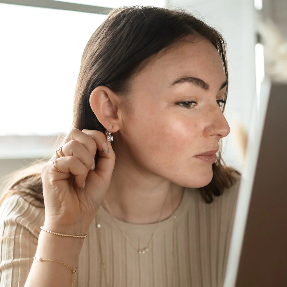 Radiance Earrings - Silver/Clear - Image 2