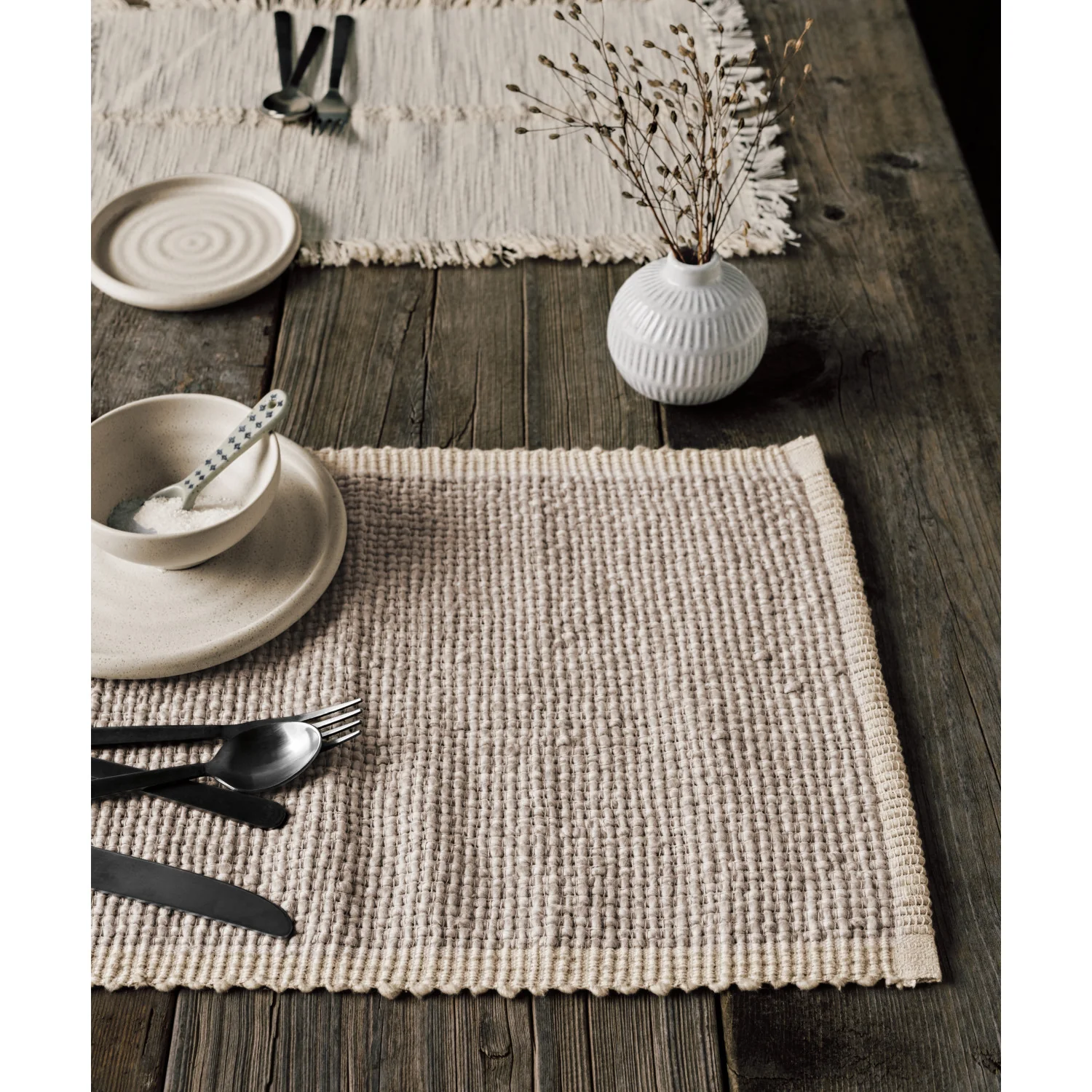 Ravel Table Runner - Ivory - Image 2