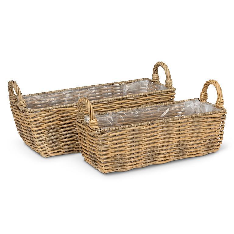 Rectangle Baskets with Handles - Assorted