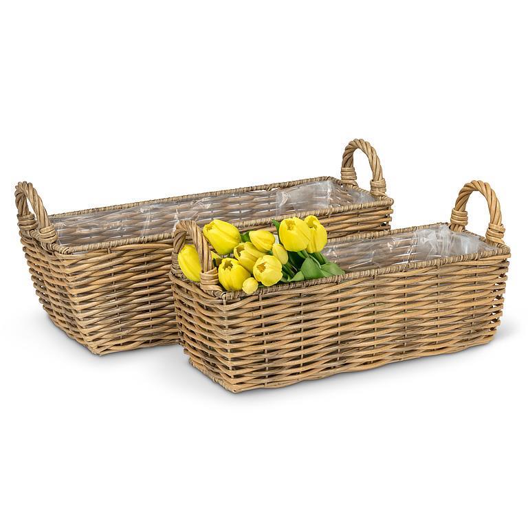 Rectangle Baskets with Handles - Assorted - Image 2