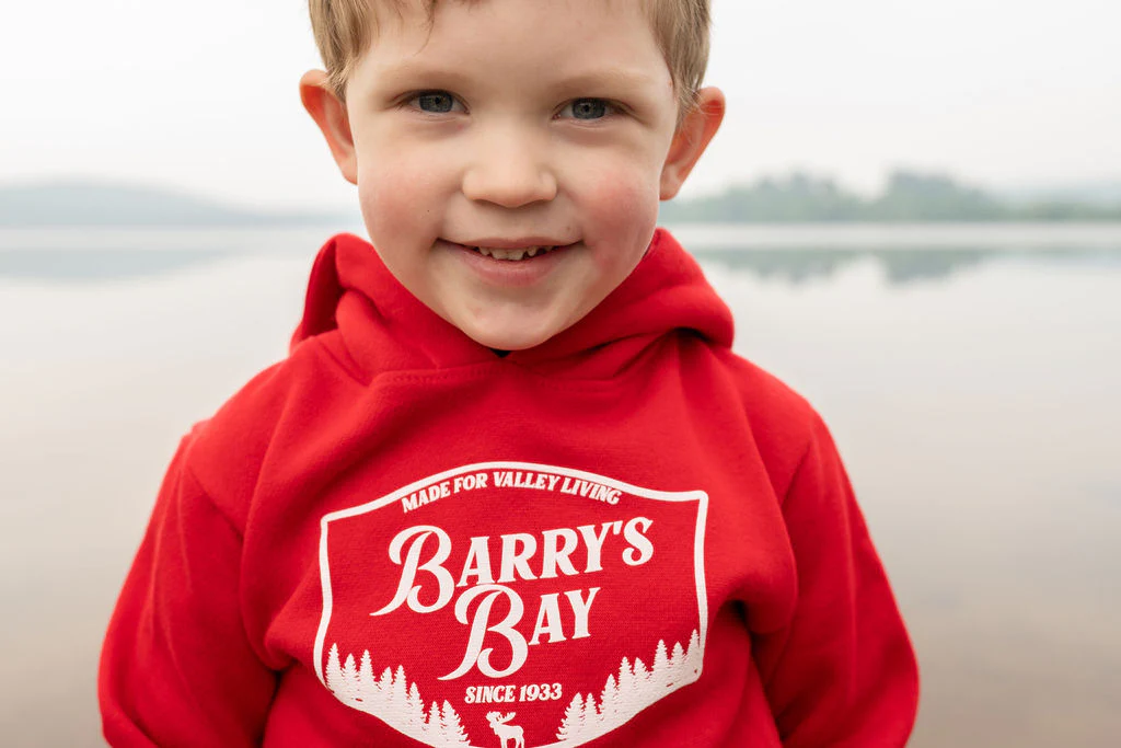 Red - Barry's Bay Patch Kids Hoodie - Image 3
