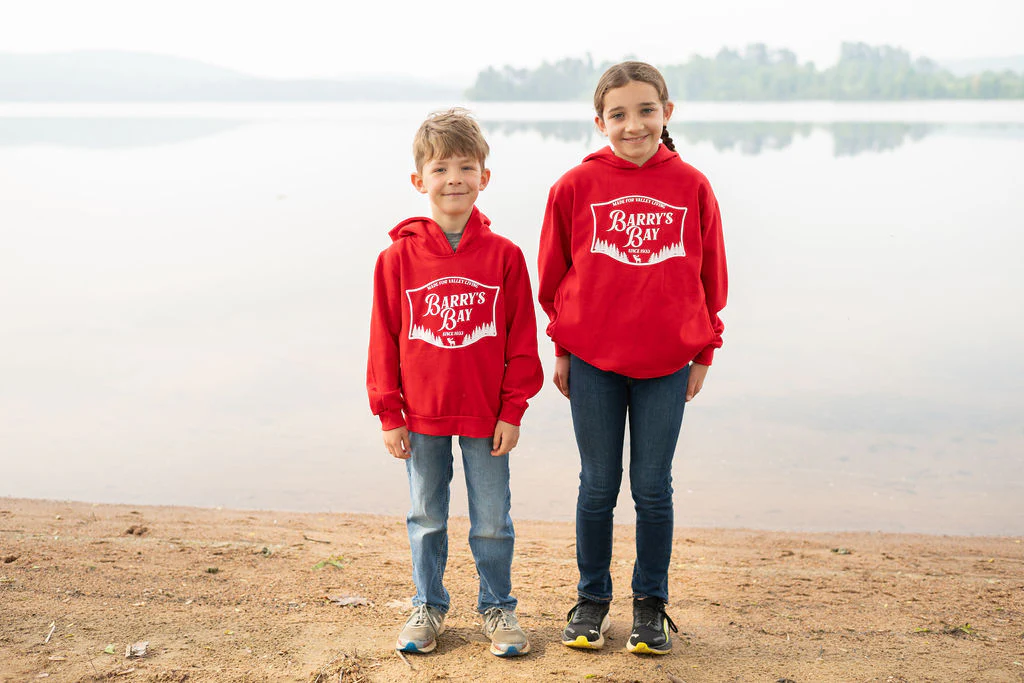 Red - Barry's Bay Patch Youth Hoodie - Image 3