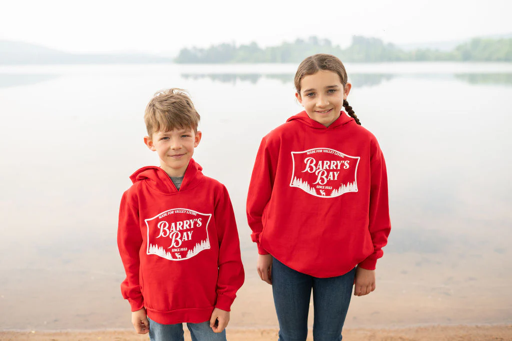 Red - Barry's Bay Patch Youth Hoodie - Image 4