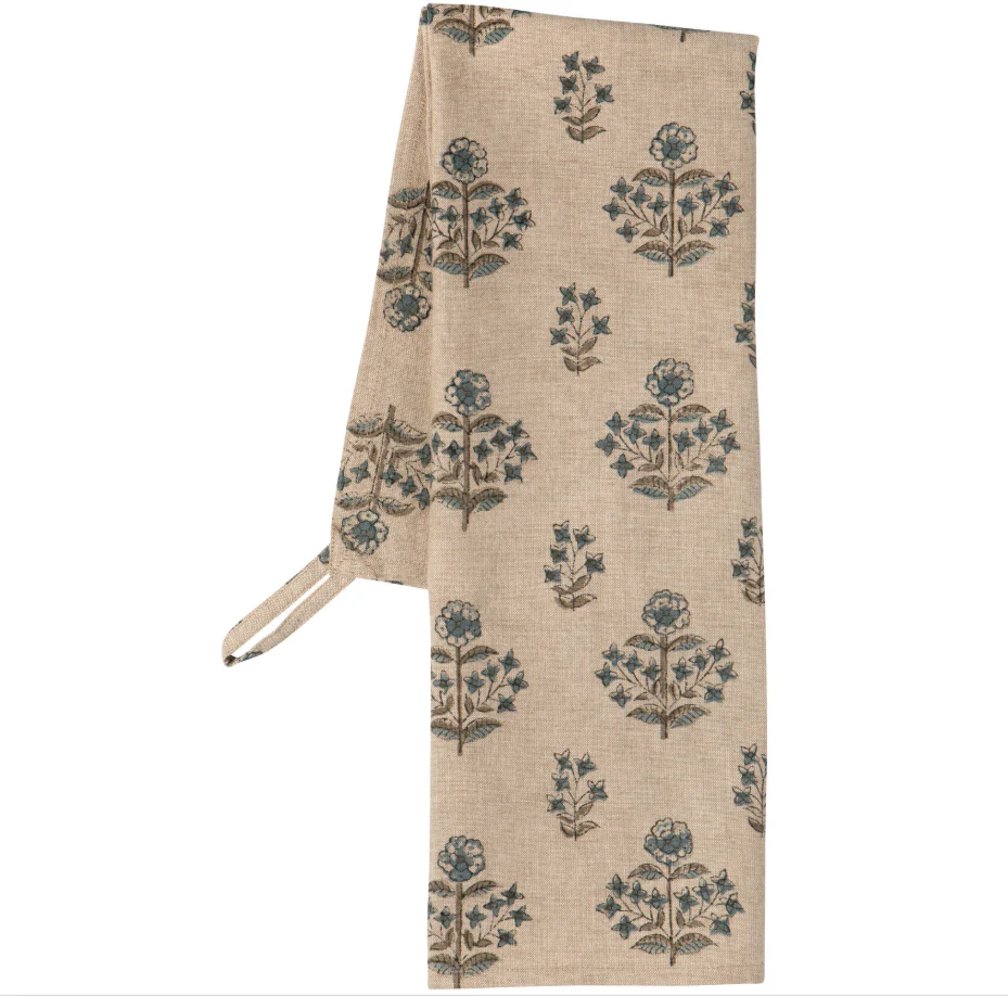 Salvia Block Print Dishtowel - Image 2