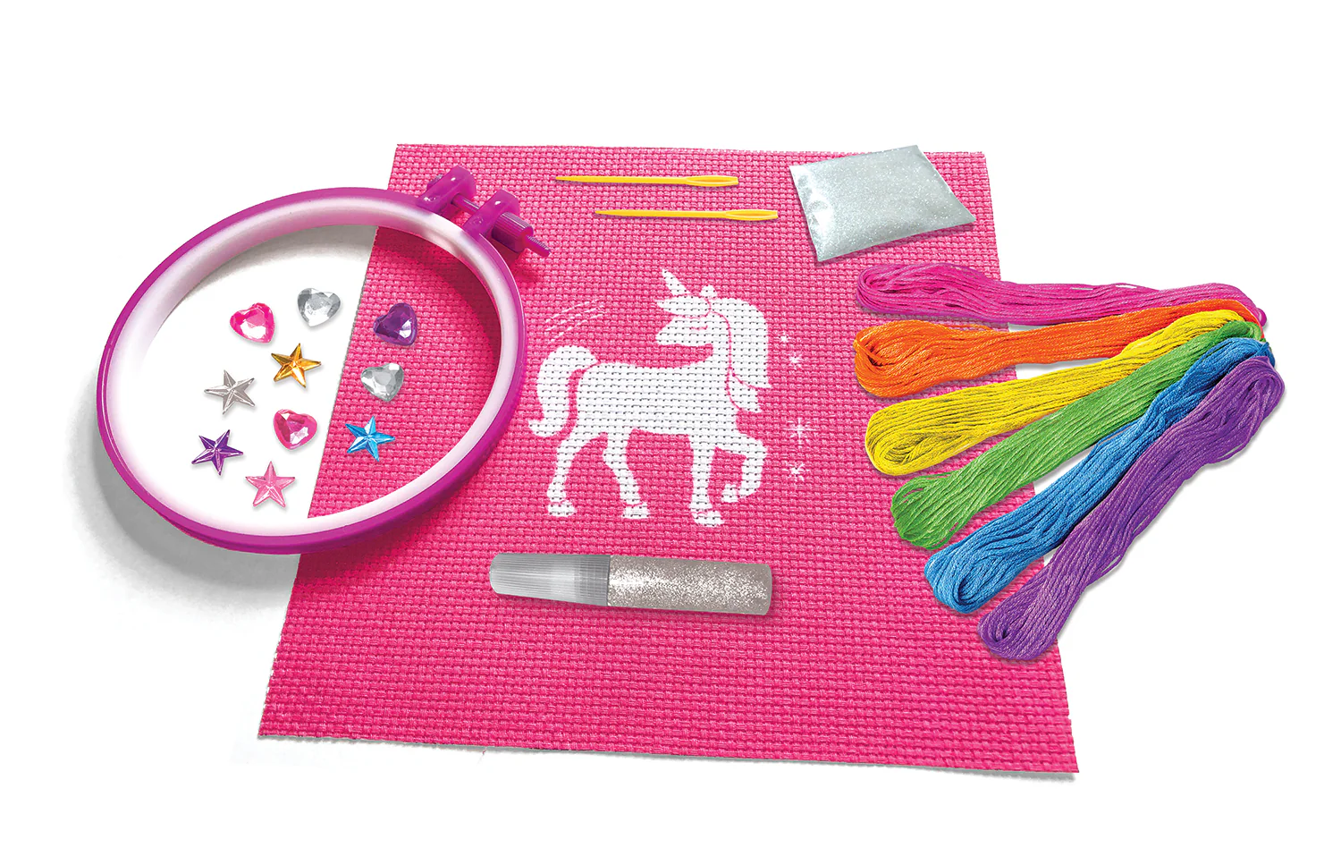 Shimmer 'N Sparkle Unicorn Embroidery Kit - Image 2