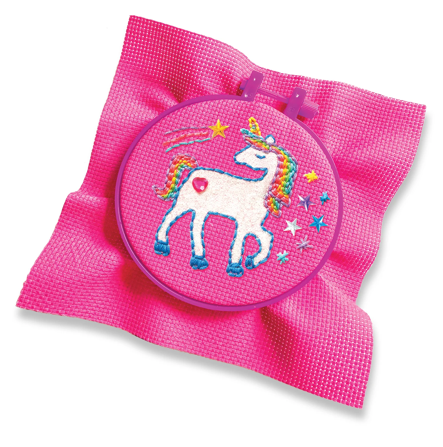 Shimmer 'N Sparkle Unicorn Embroidery Kit - Image 3