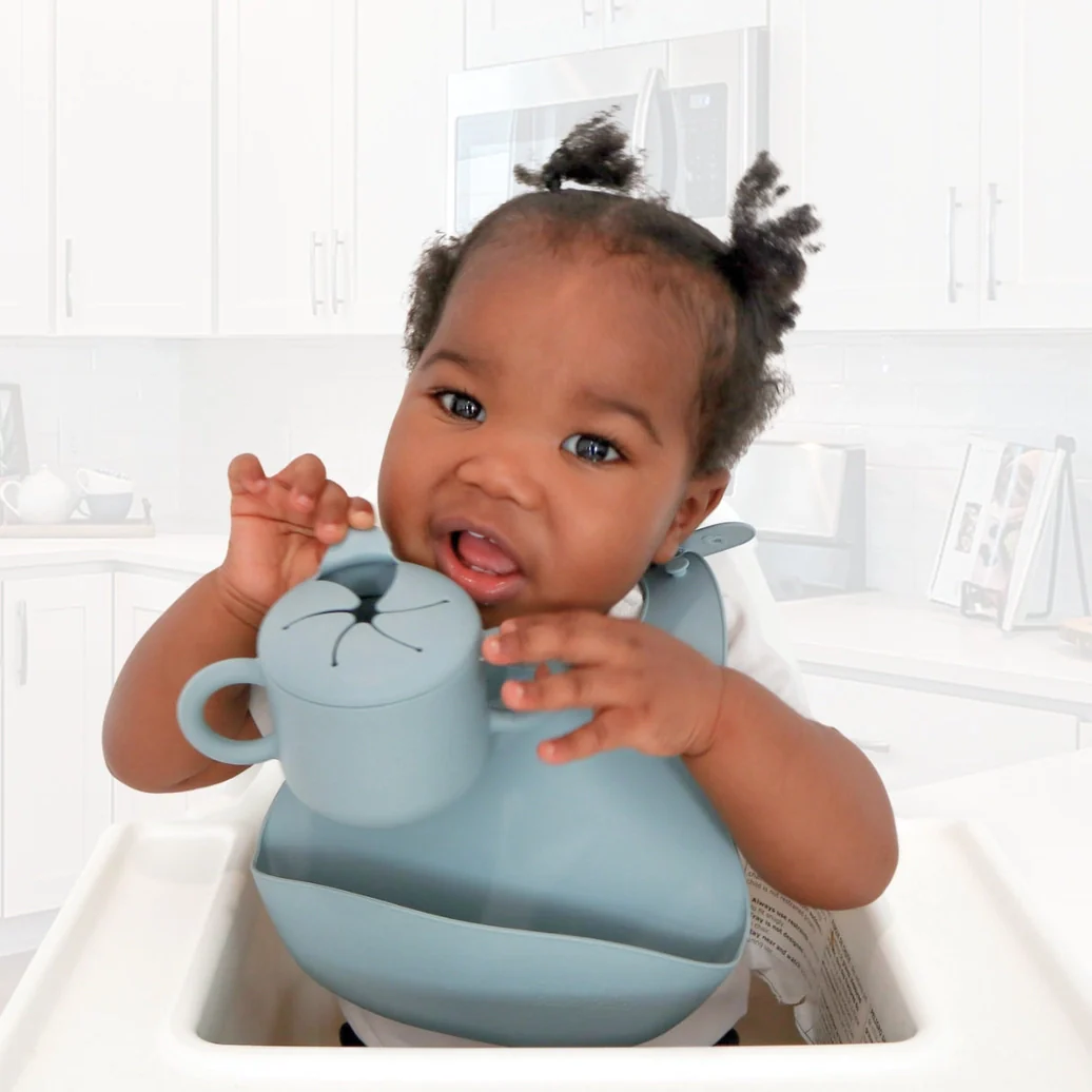 Silicone Snack Cup For Babies, Toddlers & Kids - Sage - Image 2