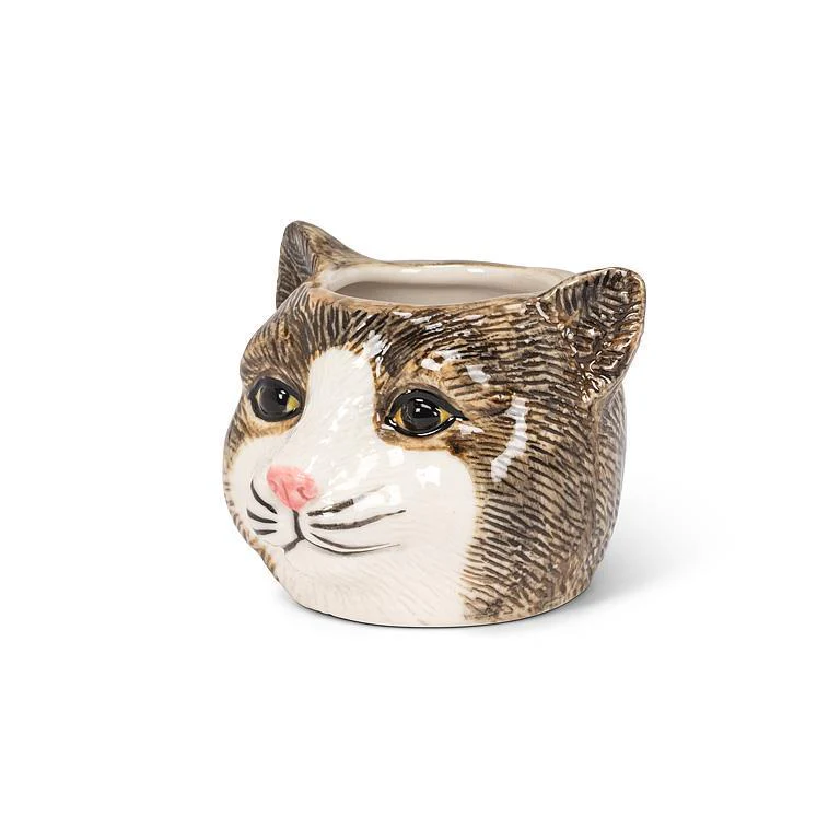 Small Tabby Cat Planter - Image 2