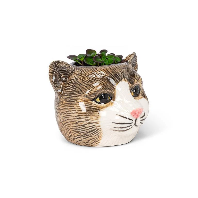 Small Tabby Cat Planter - Image 3