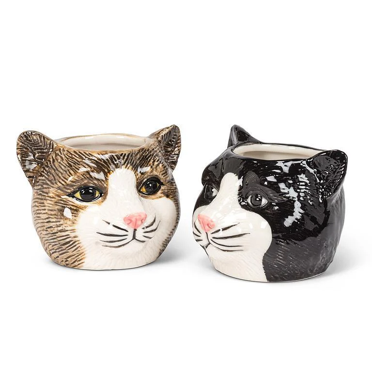 Small Tabby Cat Planter - Image 4