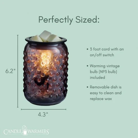 Smokey Hobnail Vintage Style Bulb Illumination Warmer - Image 2
