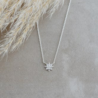 Snow Crystal Necklace - Silver - Image 2