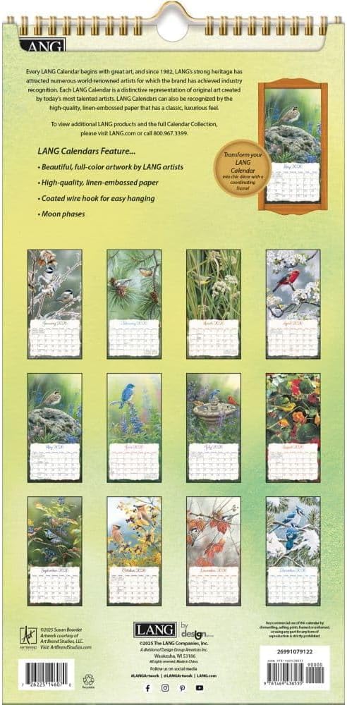 Songbirds 2026 Lang Vertical Calendar - Image 3