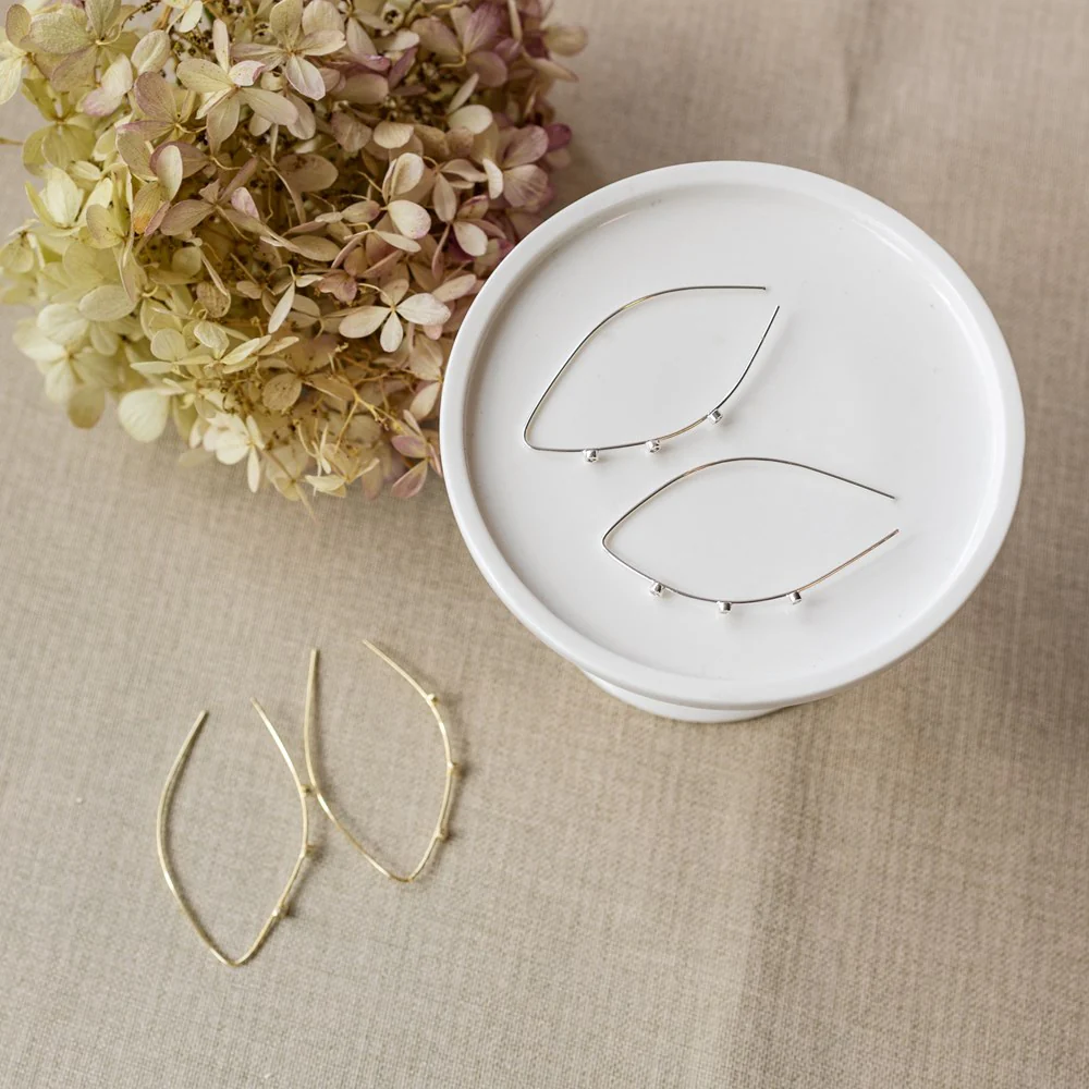 Sparkling Arc Earrings - Gold - Image 3