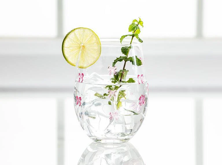 Stemless Wine Glass with Pink Bows - Image 2
