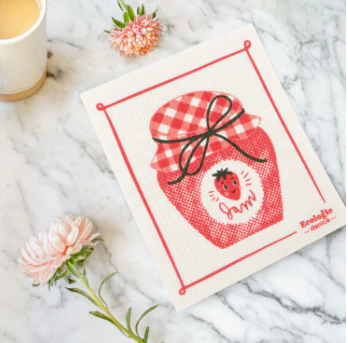 Strawberry Jam Swedish Dishcloth - Image 2