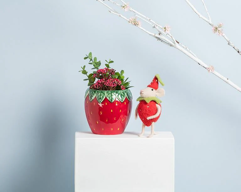 Strawberry & Leaf Small Planter - Image 4