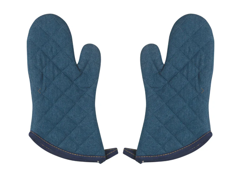 Superior Denim Stone Wash Oven Mitt Pair - Image 2