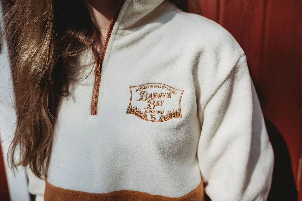 Tan Two-Tone Barry's Bay Quarter Zip Fleece - Image 2