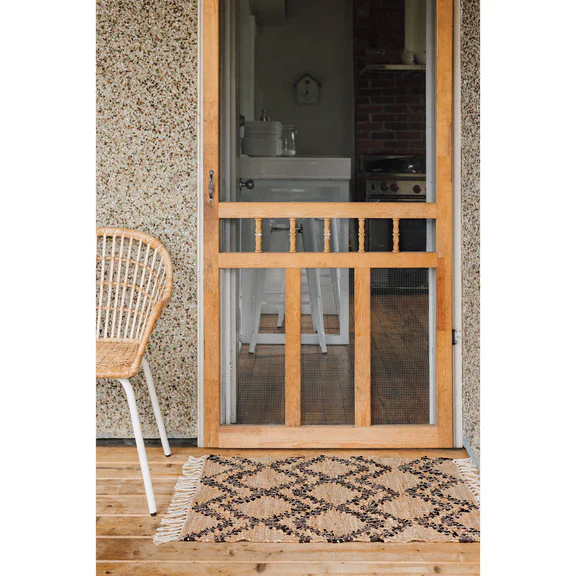 Tetra Leather Chindi Rug 2 x 3 Ft - Image 2