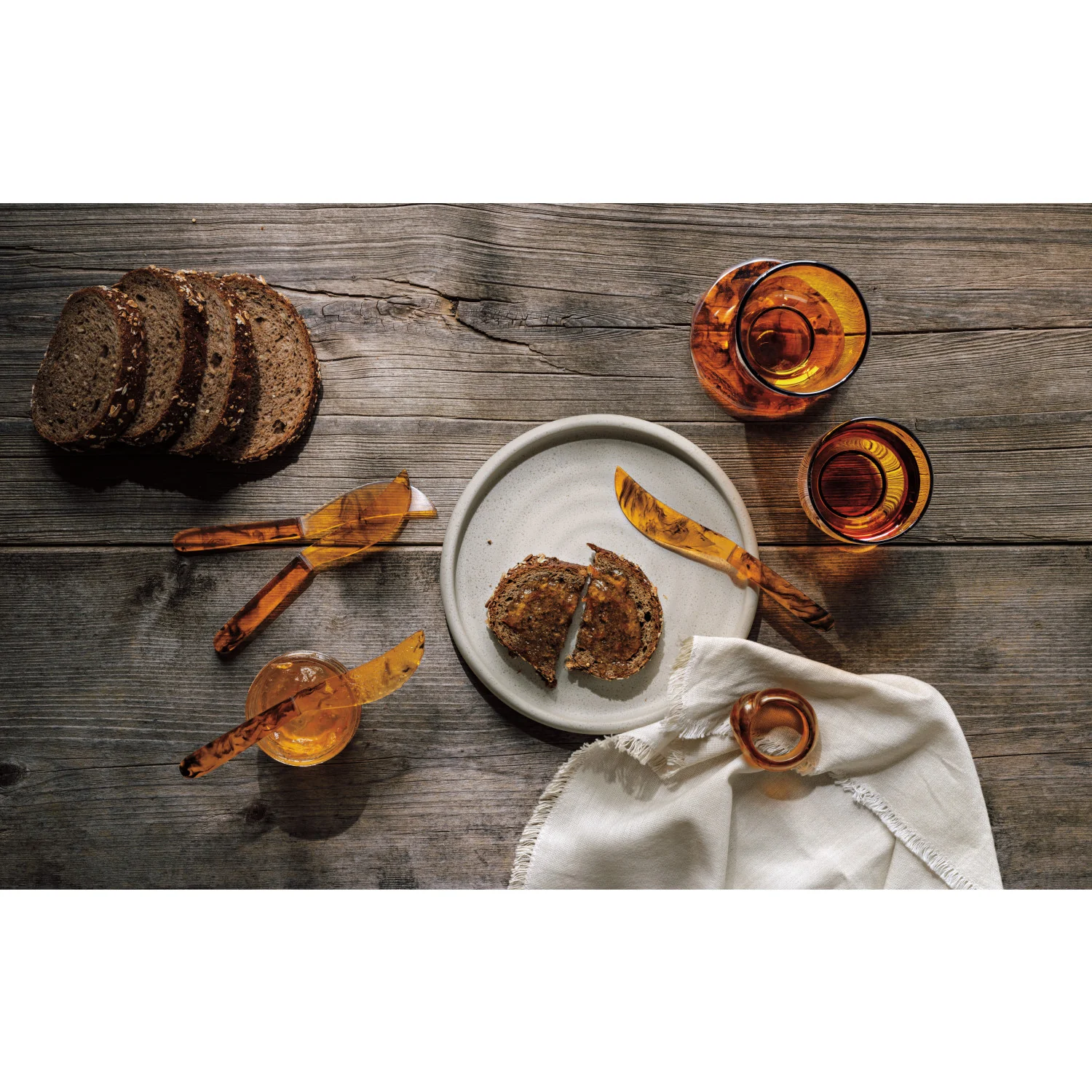Tortoise Shell Resin Napkin Ring - Set of 4 - Image 2