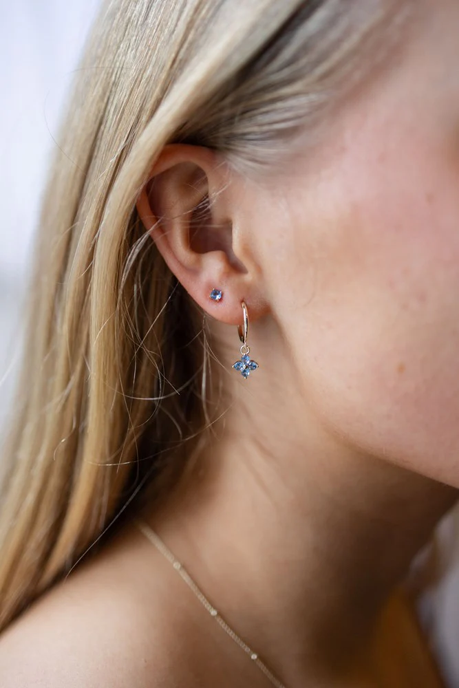 Twila Hoops - Silver/Sky Blue - Image 2