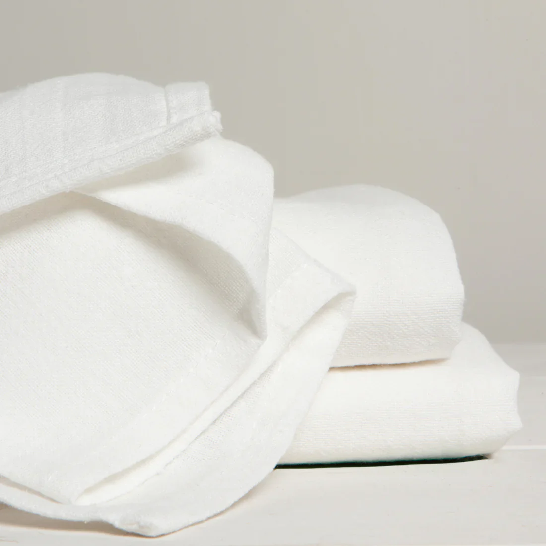 Unbleached White Floursack Dish Towels - Set of 3 - Image 2