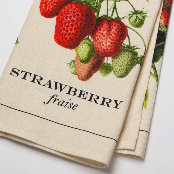 Vintage Strawberries Tea Towel - Image 2
