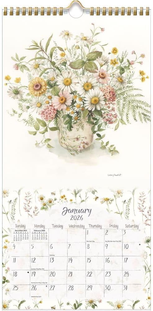 Watercolor Seasons 2026 Lang Vertical Calendar - Image 2