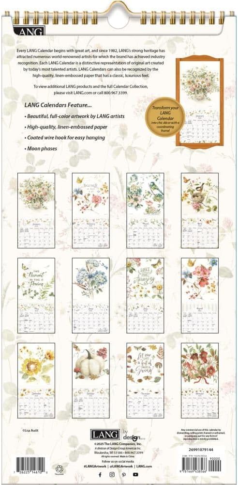 Watercolor Seasons 2026 Lang Vertical Calendar - Image 3