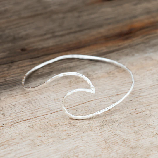 Wave Bangle - Gold - Image 2