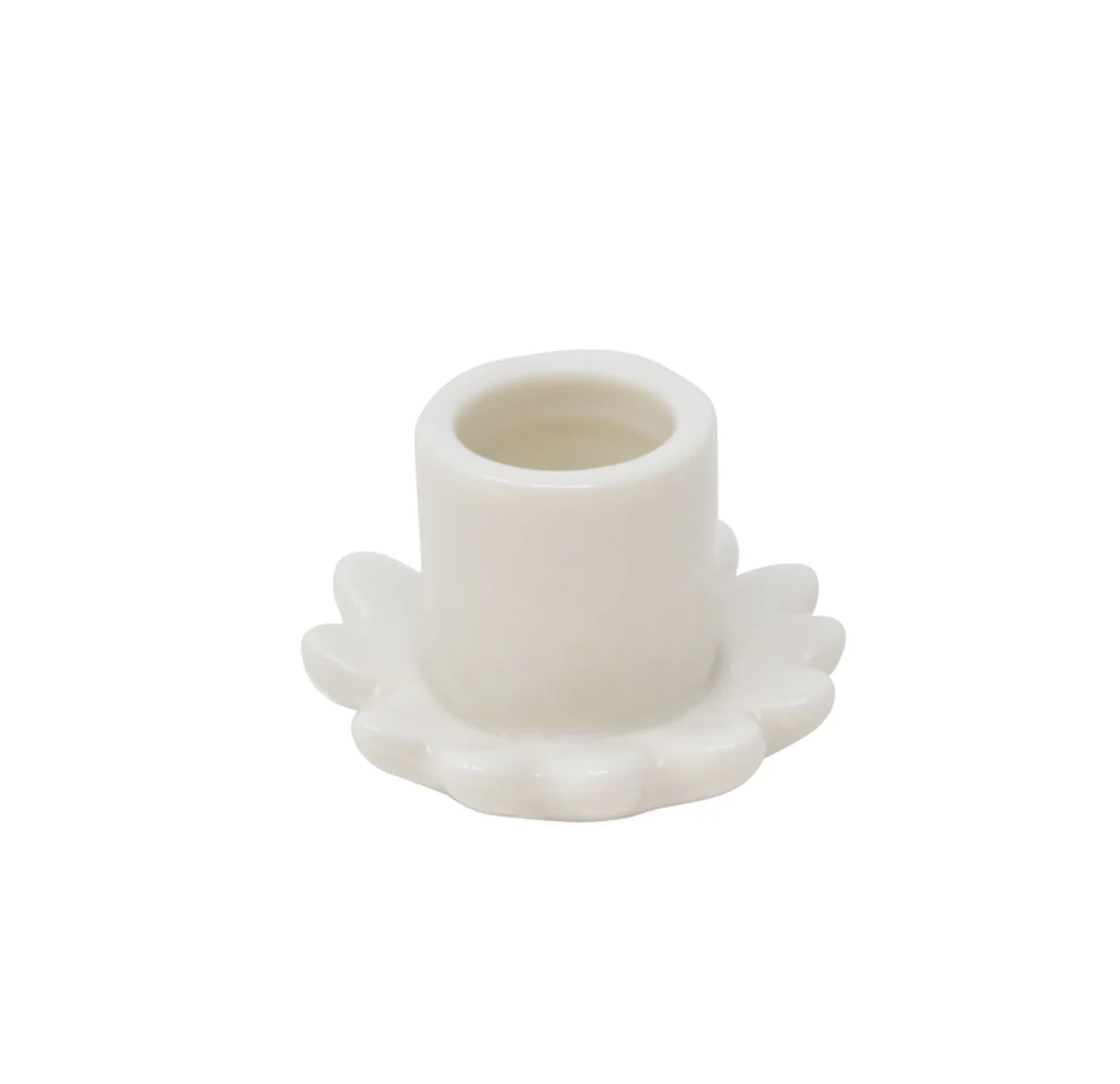 White Flower Candle Holder - Image 2