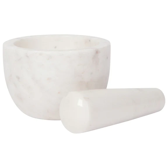 White Marble Mortar and Pestle - Image 2