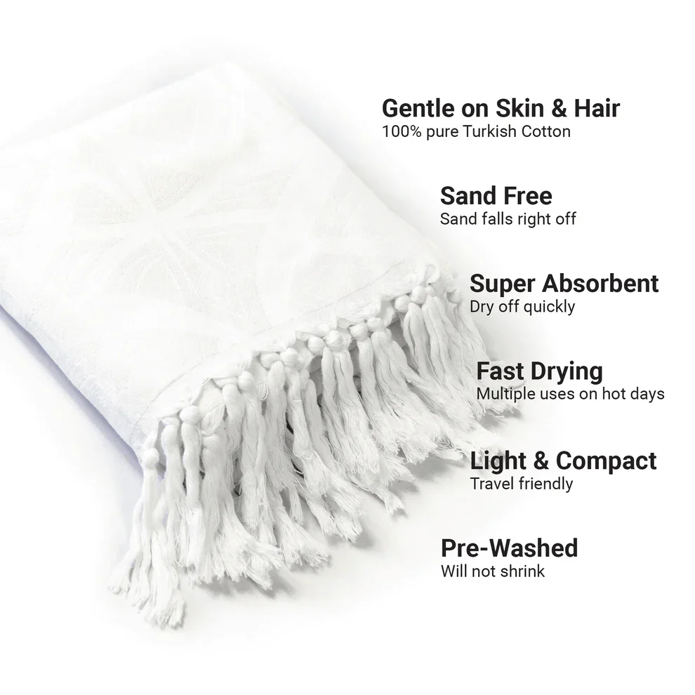 White Turkish Body Towel - Image 10