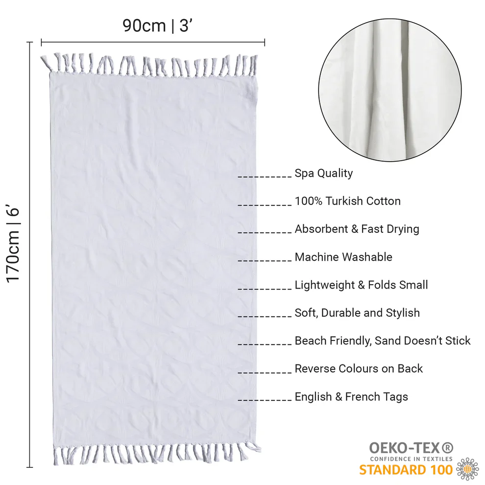White Turkish Body Towel - Image 9