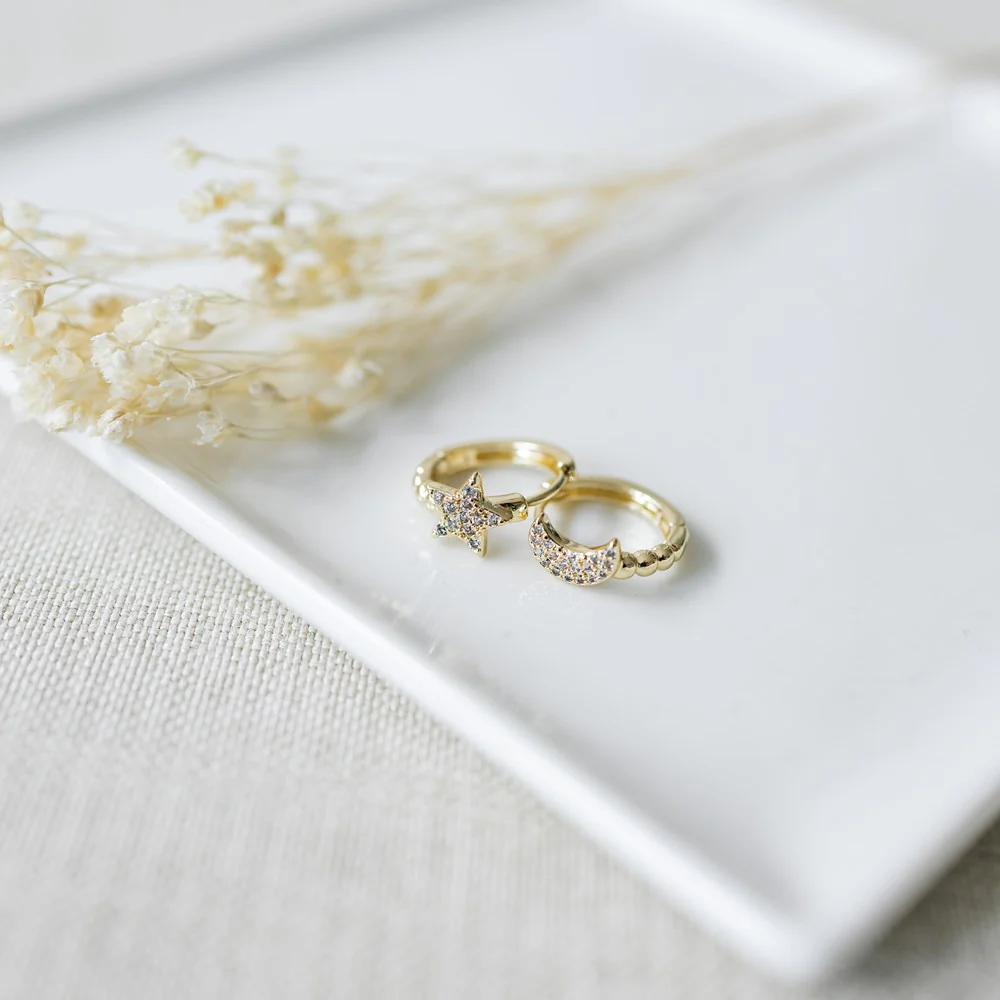 Wish & Wonder Hoops - Gold/Clear - Image 2