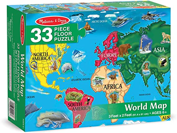 World Map Floor Puzzle