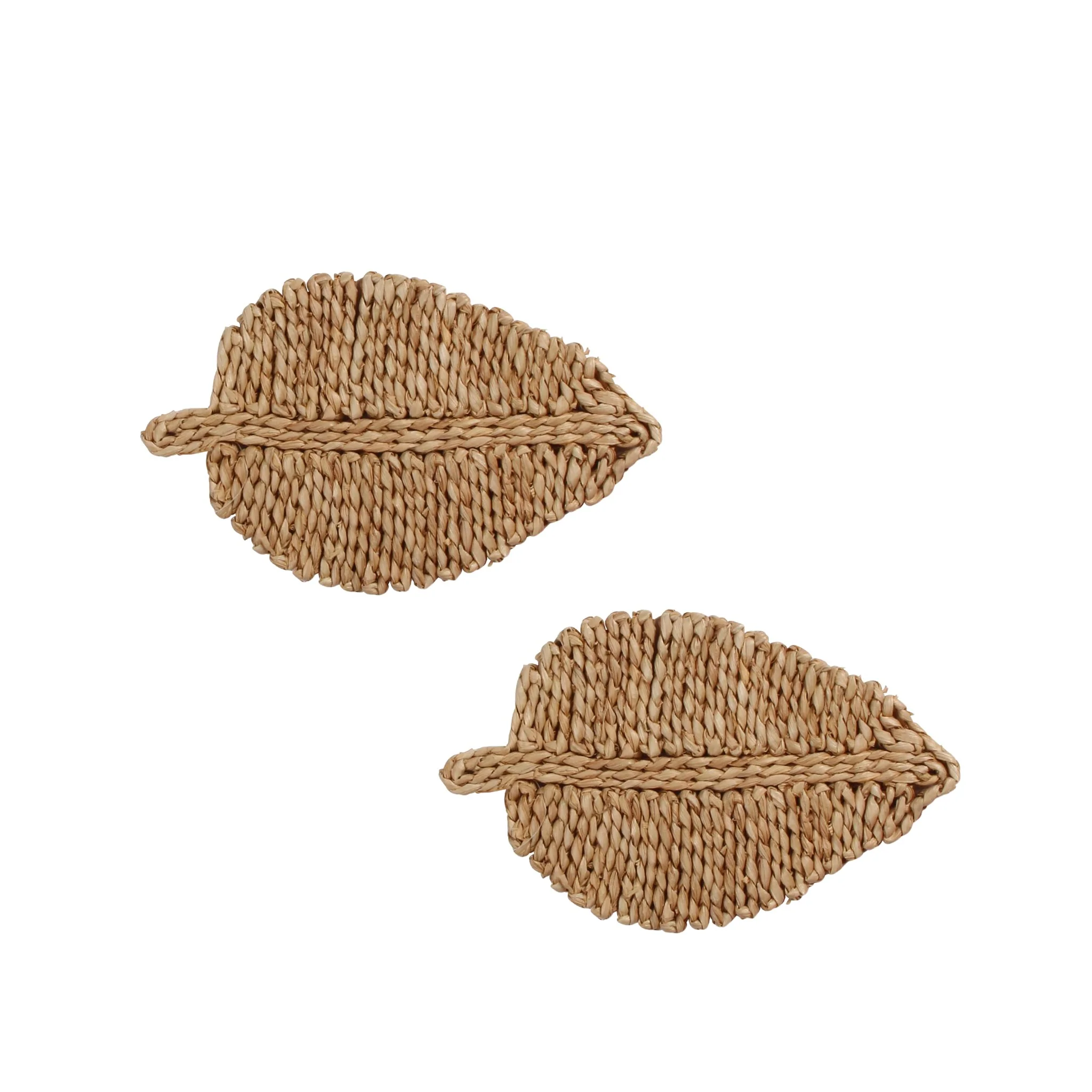 Woven Leaf Natural Trivet - Set Of 2 - Image 2