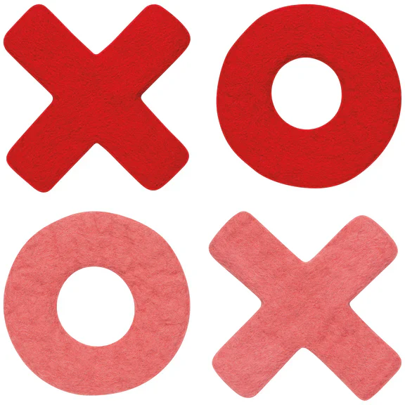XO Felt Wool Coaster - Set of 4