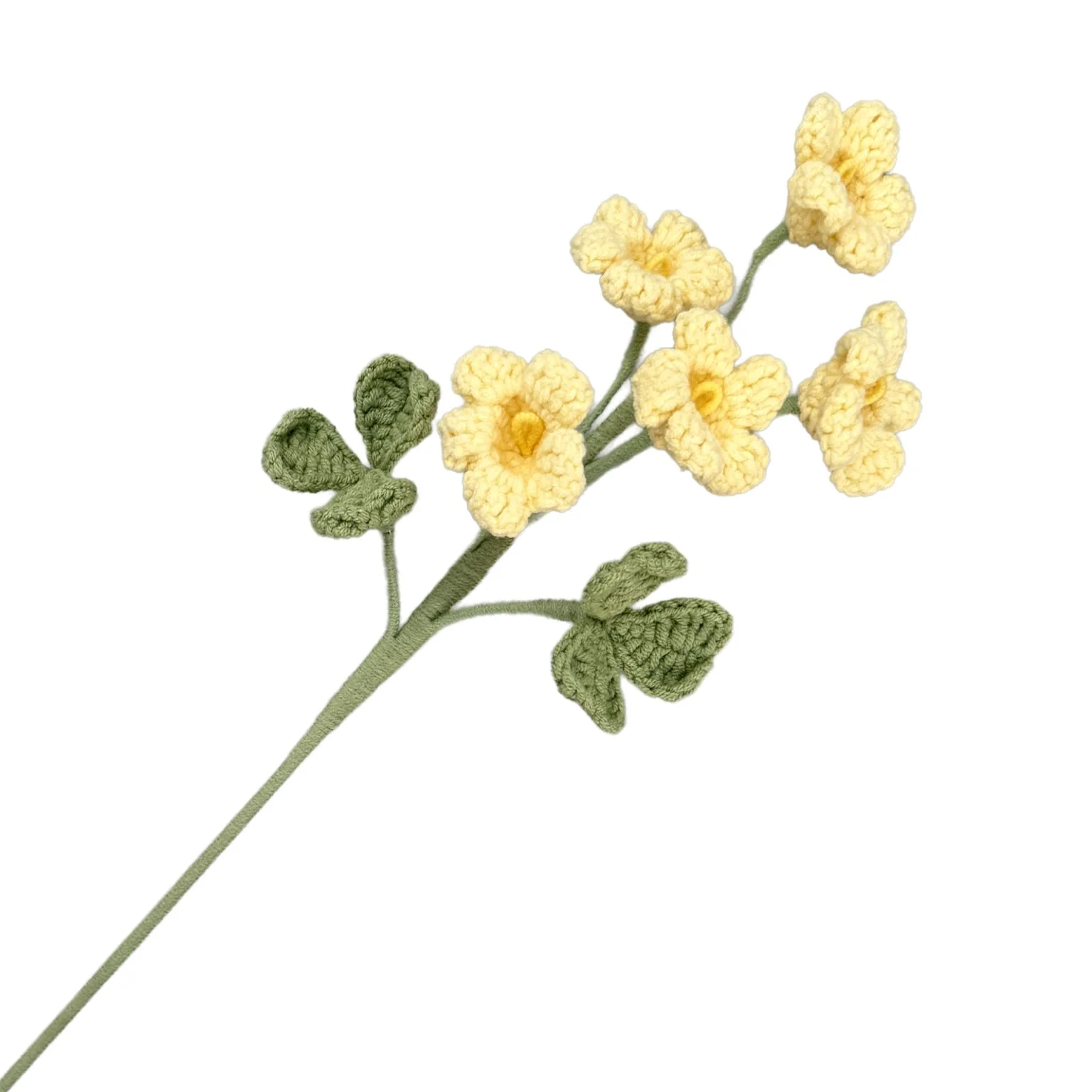 Yellow Crochet 20" Floral Spray